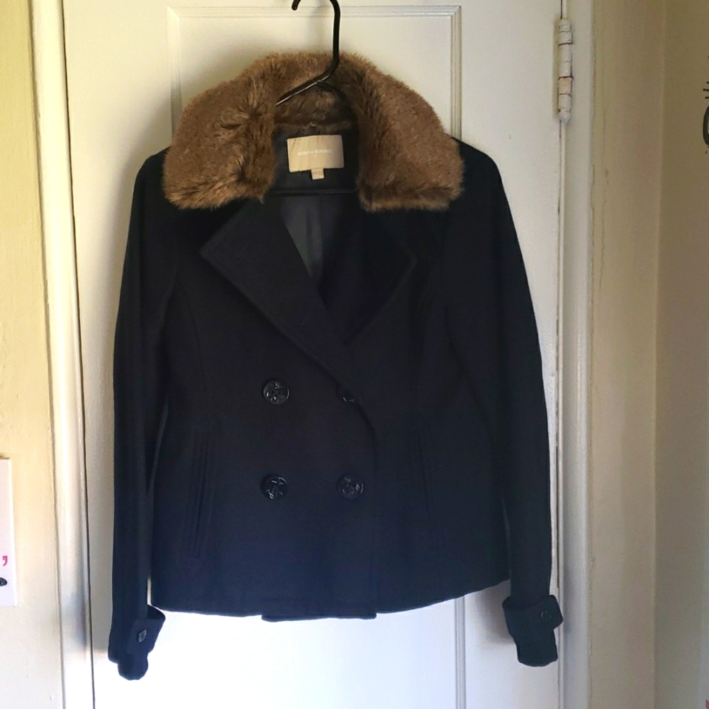 Banana Republic wool blend pea coat